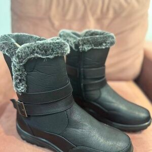 Womens Winter Snow Boots for Women Waterproof Warm Fur Lining Mid Calf Boots3993